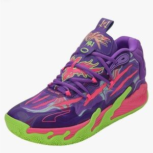 PUMA Mens Mb.03 Toxic Basketball Sneakers Shoes Court - Purple
